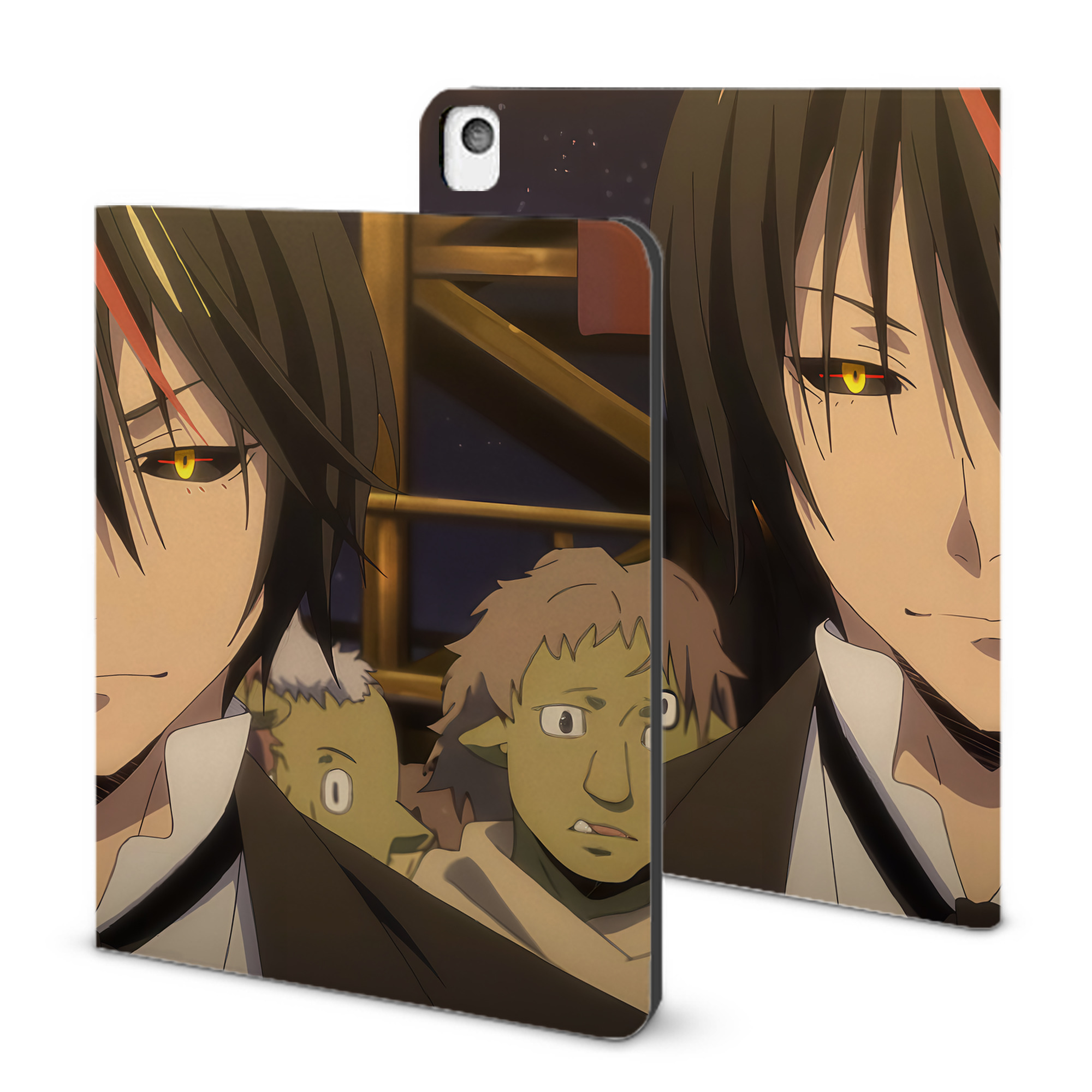 （画像用） 転スラ Regarding Reincarnated to Slime IPadケース ペンホルダー付き ブックスタイルデザイン